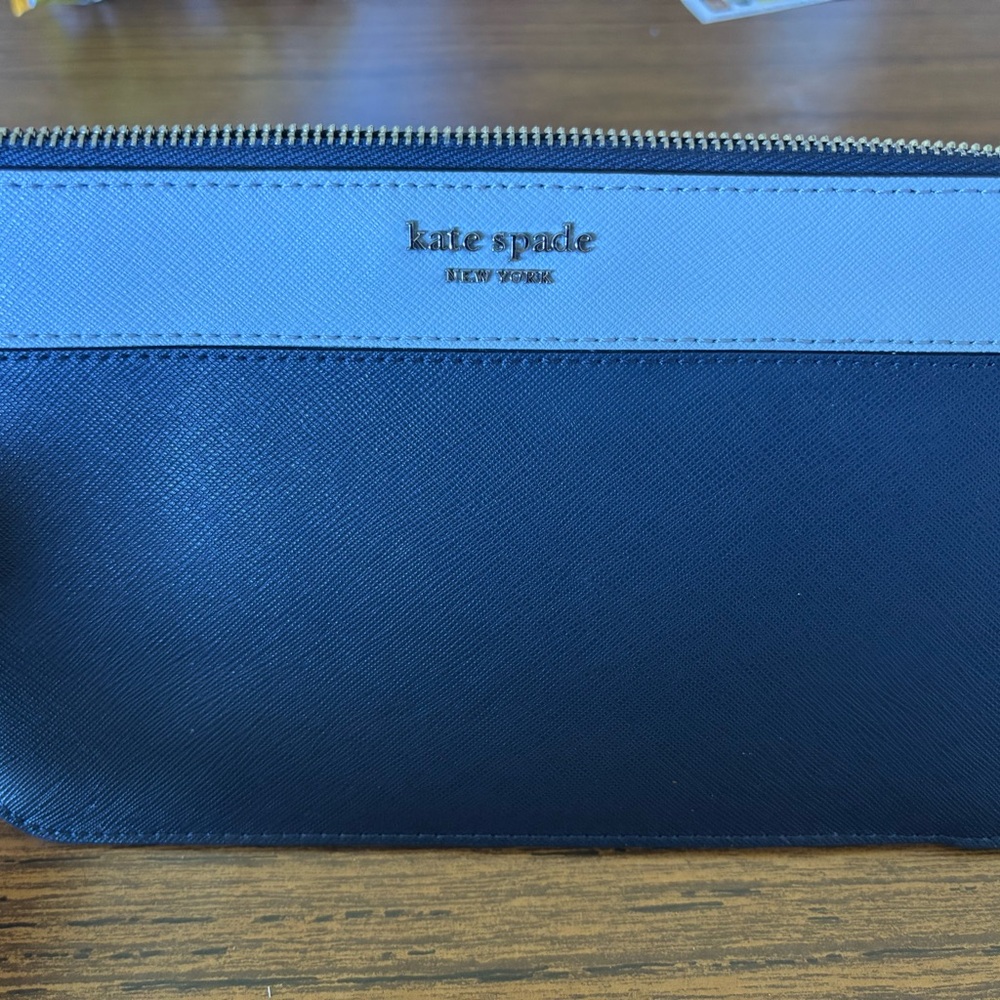 Kate Spade navy blue wristlet